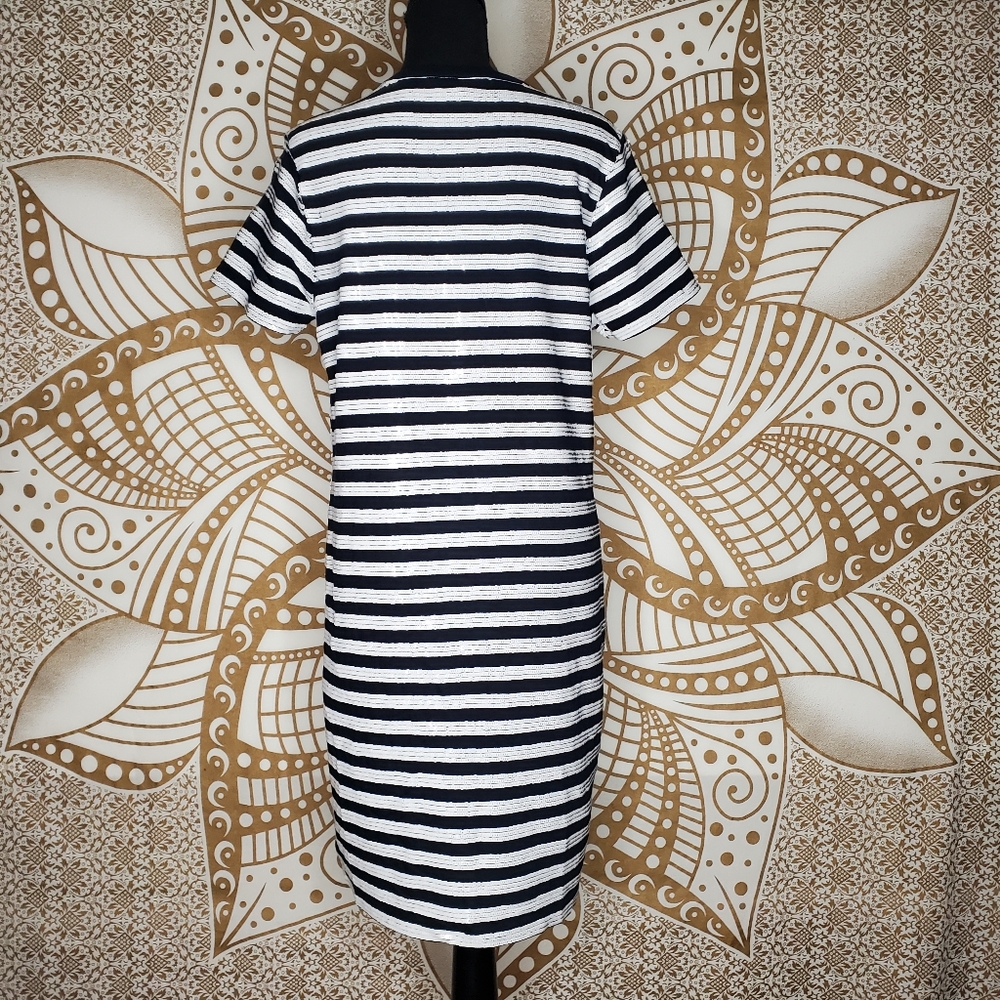 Ralph Lauren Sequined Striped Dress - Picture 7 of 13